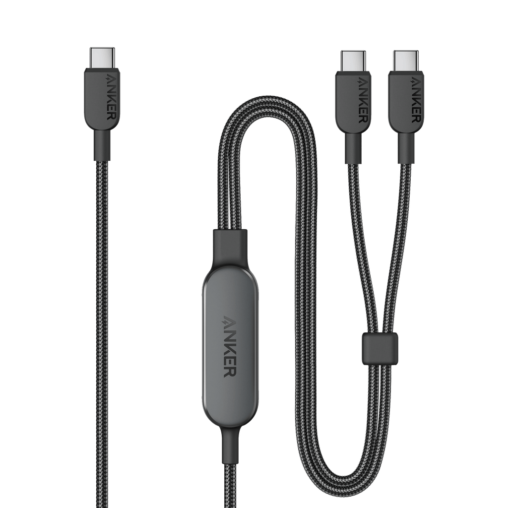 Anker Nano Travel Adapter (5-in-1, 20W, 1-Pack) and Anker 140W 2-in-1 USB-C to USB-C Cable