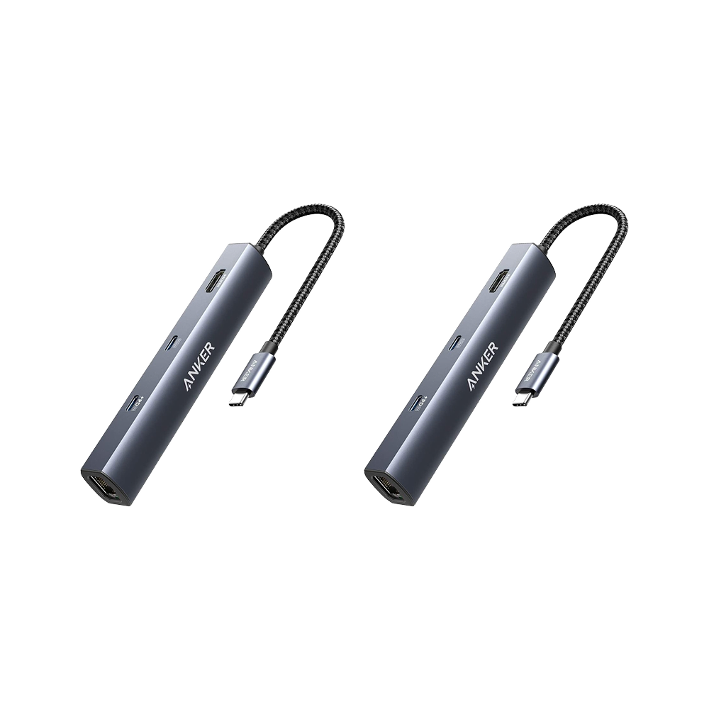Anker 543 USB-C Hub (6-in-1, Slim), 2-pack