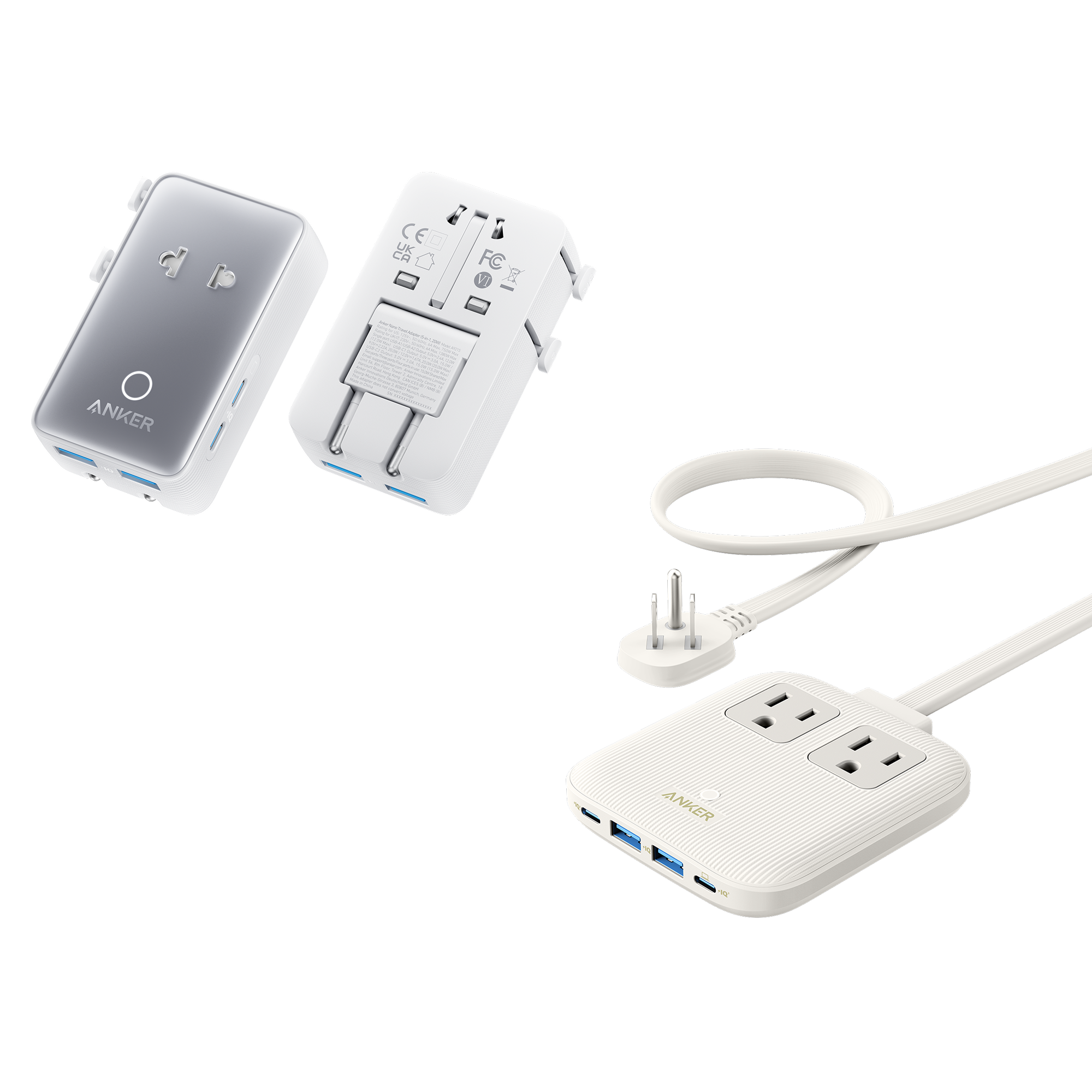 Anker Nano Charging Station (6-in-1, 67W) and Anker Nano Travel Adapter (5-in-1, 20W, 1-Pack)